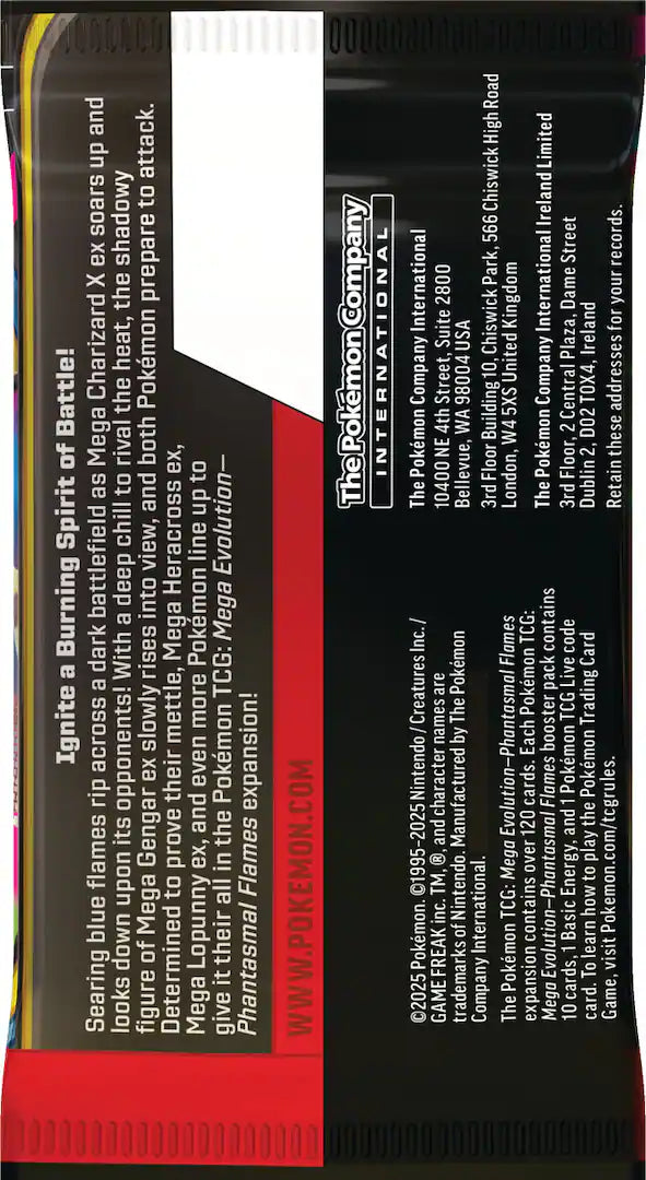 Pokémon TCG - Mega Evolution Phantasmal Flames Booster Box (36 Packs)