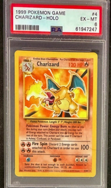Charizard PSA 6 Base Set Unlimited