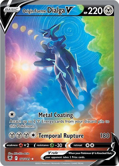 Origin Forme Dialga V (Alternate Full Art) — Near Mint (Astral Radiance)