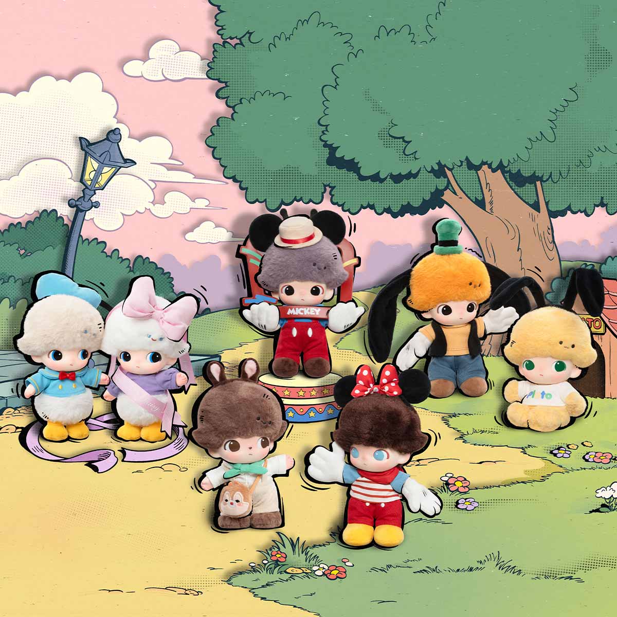 Pop Mart DIMOO WORLD × DISNEY Series-Vinyl Plush Keychain Blind Box