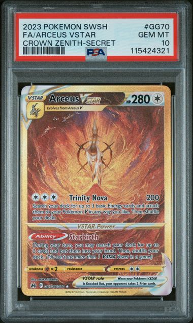 Arceus VSTAR Secret PSA 10 cert image (cert# 115424321)