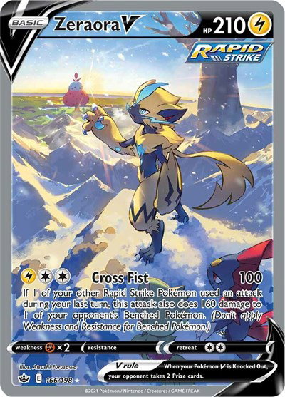 Zeraora V (Alternate Full Art) — Near Mint (Chilling Reign)