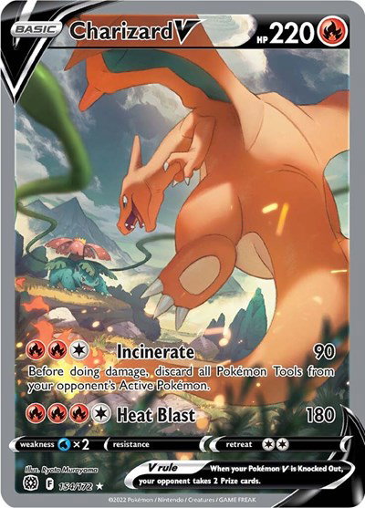 Charizard V (Alternate Full Art) — Near Mint (Brilliant Stars)